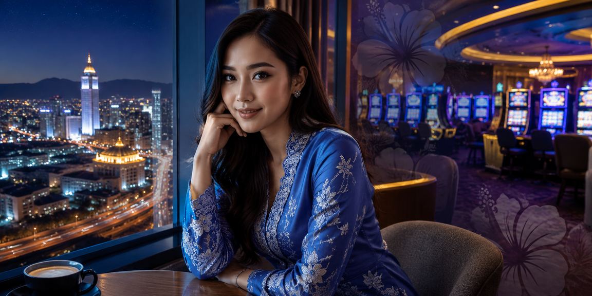 Pengguna Seremban berpakaian baju kurung mengakses aplikasi kasino dan bonus woc44